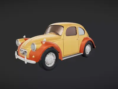 classic vintage style car 3D model