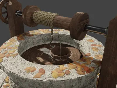 Stone Well Free low-poly 3D model