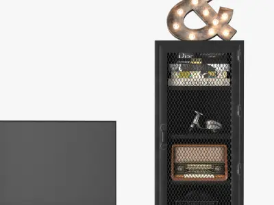 Media Wall Sets 3D Model Collection