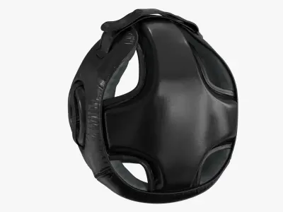 3D Boxing Training Helmet Black Low-poly 3D model