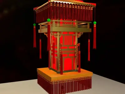 Chinese palace lantern 3D model 20