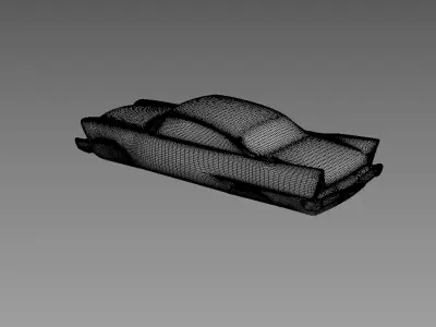 The silhouette of the car 1958 Plymouth Fury 3D print model