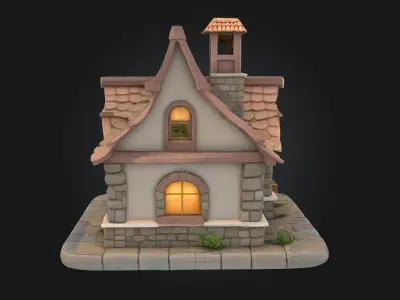 Cottage Retreat  A Cozy Escape to Nature 3D model