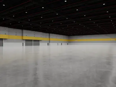 Exhibition Hall Interior 5 Low-poly 3D model