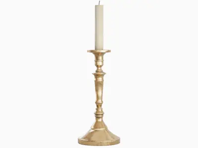 Vintage Candlestick 04 Low-poly 3D model