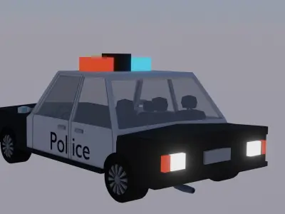 Maia Police Car Low Poly Low-poly 3D model