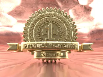 Waranty gold product warrantee badge Free 3D model