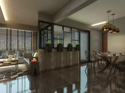 Singapore Residential Interior 3D model