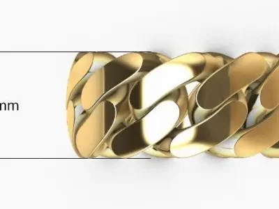 CUBAN RING SIZE 6 USA 3D print model