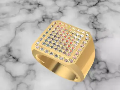 men ring Free 3D print model