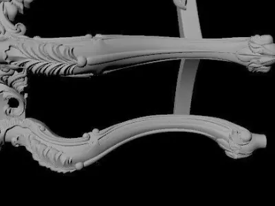 dressing table with mirror 3D model