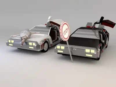 car traffic Low-poly 3D model