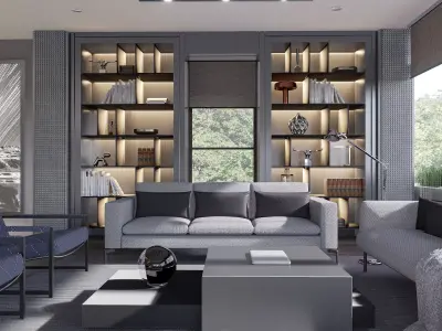 Modern living - B4 3D model