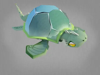 Turtle-Low Poly Character MAX 2011 Low-poly 3D model