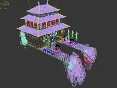 Game Mountain Architecture - Basilica 03 3D model
