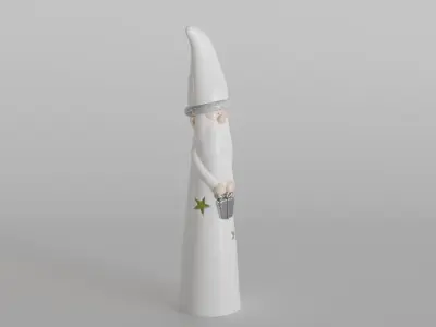 Christmas Decor Santa with Gift and Stars Design 3D print model