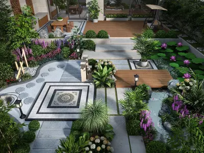 3D model of 2022 luxury fashion villa exterior 95 3D model