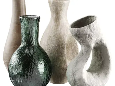 Vase decor Low-poly 3D model 11