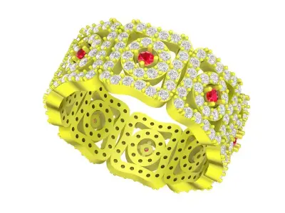 luxury diamond band ring for women 4948 3D print model