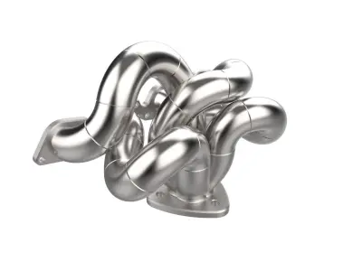 Exhaust manifold header 3D print model
