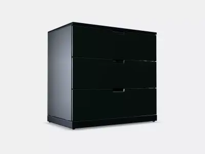 NORDLI Chest of 3 drawers 3 Low-poly 3D model