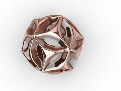 Faceted Decoration Ball and Vase 3D print model