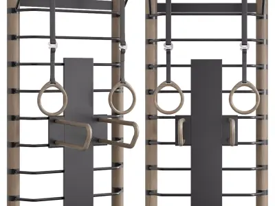 GYM AND FITNESS STALL BAR A 3D model