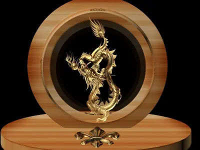 Chinese Dragon Statue 3D model