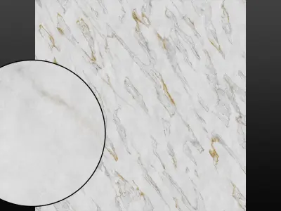 White marble with yellow inserts Texture