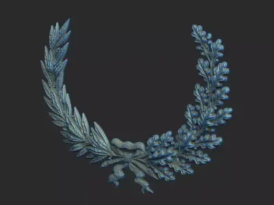 Oak decoration deco floral tree carving corbel acorns nature 3D print model