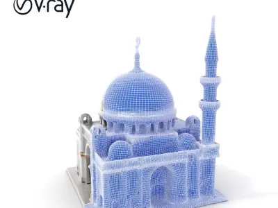 Majestic Mosque Architecture Model Pack Low-poly 3D model