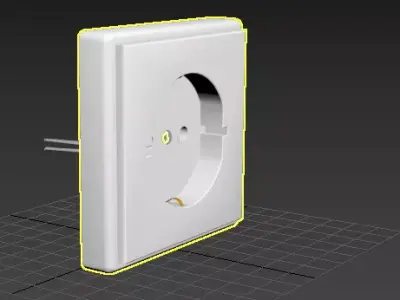 Wall Plug Low-poly 3D model