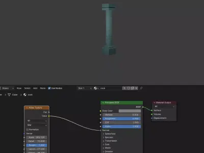 A simple 3D pillar model Free low-poly 3D model