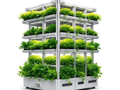 Plant Skyscraper Eco-System model pack Low-poly 3D model