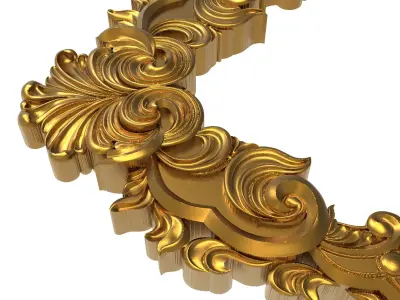 Carved Picture Frame 3D model 11