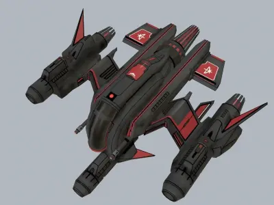 Spaceship WR Low-poly 3D model