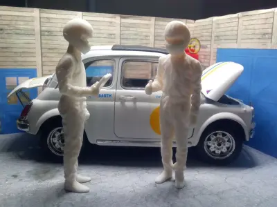 PILOT AND CO-PILOT WITH HELMET 3D print model