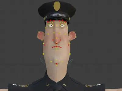 Stylized 3D Character Rig and a Free Police Car 3D model
