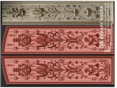 DOOR PANEL WOOD CARVED 3D model
