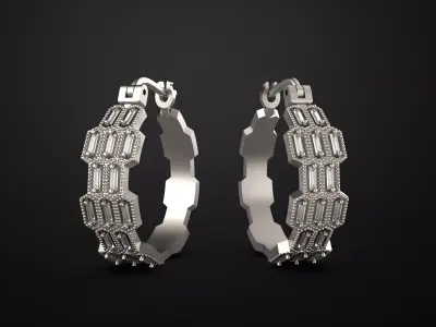 A100-137-earring  3D print model
