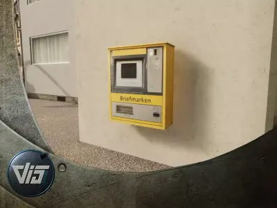 PBR Letterbox and Stampsautomat Free low-poly 3D model