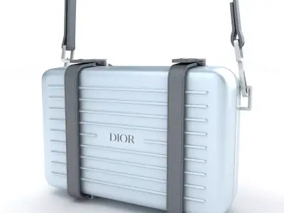 Dior and Rimowa Clutch Shoulder Blue 3D model