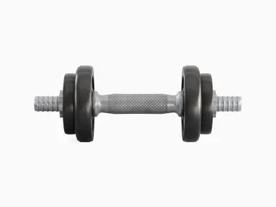 Metal Dumbbell 01 Low-poly 3D model