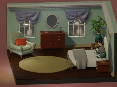 Sweet Bedroom 3D model