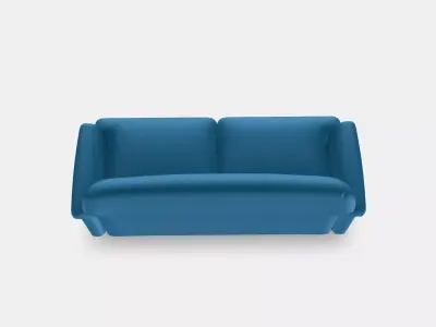 ESSEBODA 3-seat sofa Low-poly 3D model