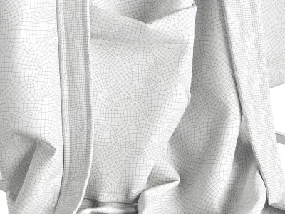 Bathrobe Hanging Set 07 3D model