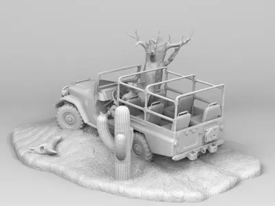Safari jeep 3D print model