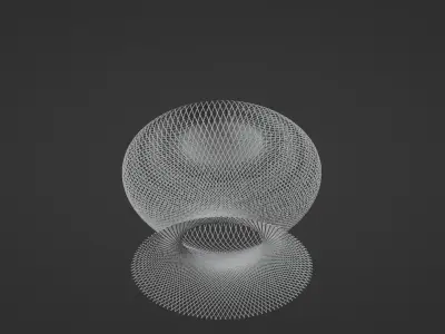 Futuristic Big Woven Vase 3D model