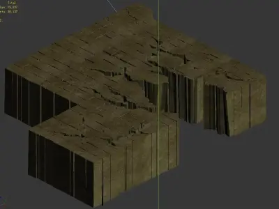 Stone Funeral Place - Floor Tiles 02 3D model