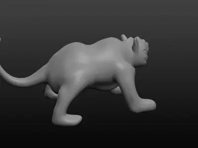 Animals cat Low-poly 3D model